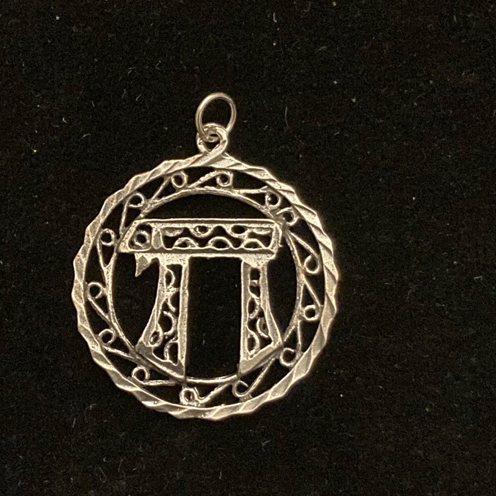 Large Silver Filagree Chai “Life” Pendant; Unmarked
